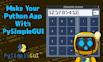 make your python app with pysimplegui