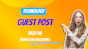 tech, digital marketing guest post  dofollow backlink on high da technology blog
