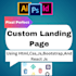 create your custom responsive landing page website