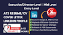 write ats resume, executive CV, cover letter and linkedin