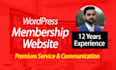 build wordpress membership website, paywall, online courses