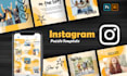design instagram and social media puzzle feed post