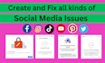 fix facebook ad account, instagram post boost issue and social media management