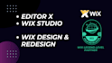 be you wix editor x studio designer or redesigner velo dev