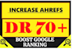 increase DR domain rating 70 plus on aherfs