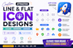 create a custom, attractive line and flat app icon designs