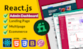 do responsive react website design with HTML CSS react js bootstrap landing page