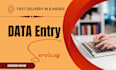 do fast and accurate data entry, PDF to excel and web research