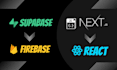 build a webapp with react, next js and supabase, firbase
