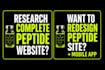 build peptide research website, peptide website, peptide ecommerce website, app