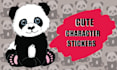 design cute doodle illustration stickers