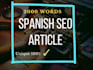 write a SEO article in native spanish