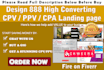 design 888 High Converting Cpa Landing page