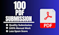 submit 100 high quality pdf submission manual backlinks