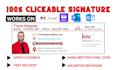 create modern clickable html email signature