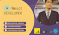 create responsive react js components and web pages