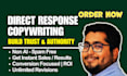 write landing page copy, website content, sales content and sales copy