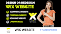 design, redesign, or develop responsive wix website
