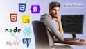 be your web developer using react, HTML, CSS, bootstrap, javascript, express,