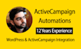 setup automations in activecampaign, wordpress integration