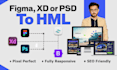 convert figma to HTML, PSD to HTML responsive website