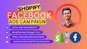 setup, manage and optimize shopify facebook ads campaign