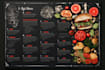 food menu design, menu board, food flyer