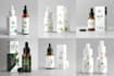 do cbd hemp, cannabis packaging label design and 3d mockup