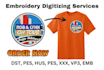 do fast embroidery logo digitizing services in just 4 hours