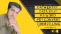 do data entry,copy paste and excel data split