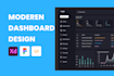 create interactive and modern dashboard UI UX  designs