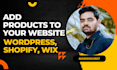 add products to your website, free samples available