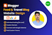 design food travel blog website connected with adsense