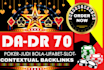 do high quality da DR 70 SEO dofollow backlinks