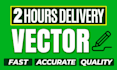 do manual vector tracing or vectorize logo or graphic redraw in same day