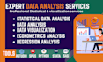 do statistical data analysis using rstudio, spss, stata, sas and python