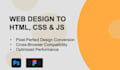 convert a design in figma or PSD into HTML,CSS,javascript