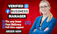 create new verified fb business manager and ads account