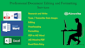 type, write, proofread, edit, format ms word document
