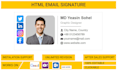 make a clickable HTML email signature design