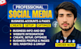 create social media accounts and set up instagram or facebook business pages