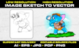 turn your drawing to awesome vector or digital art
