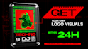 create 3d dj logo visuals for gigs
