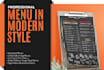 create restaurent menu design, digital menu, food menu and flyer