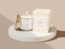 design candle label and packaging