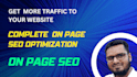 do onpage optimization to boost your website organic traffic
