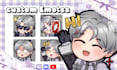 create custom cute chibi twitch and discord emotes