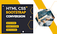 convert PSD, xd, figma to responsive HTML, CSS, bootstrap 5 website