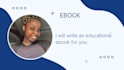 write an educational ebook for you