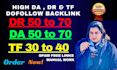 create high da, DR, tf seo dofollow backlinks